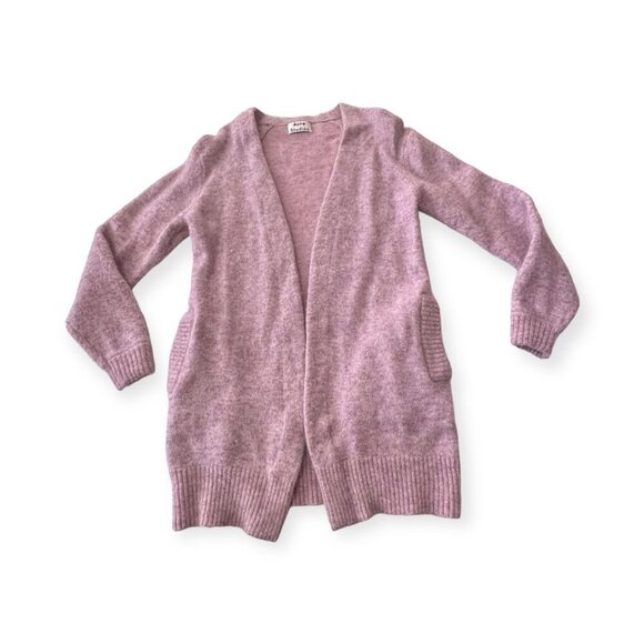 Acne Studios Mohair Wool Blend Open Front Cardigan, Size S, Dusty pink, purple - Picture 3 of 11